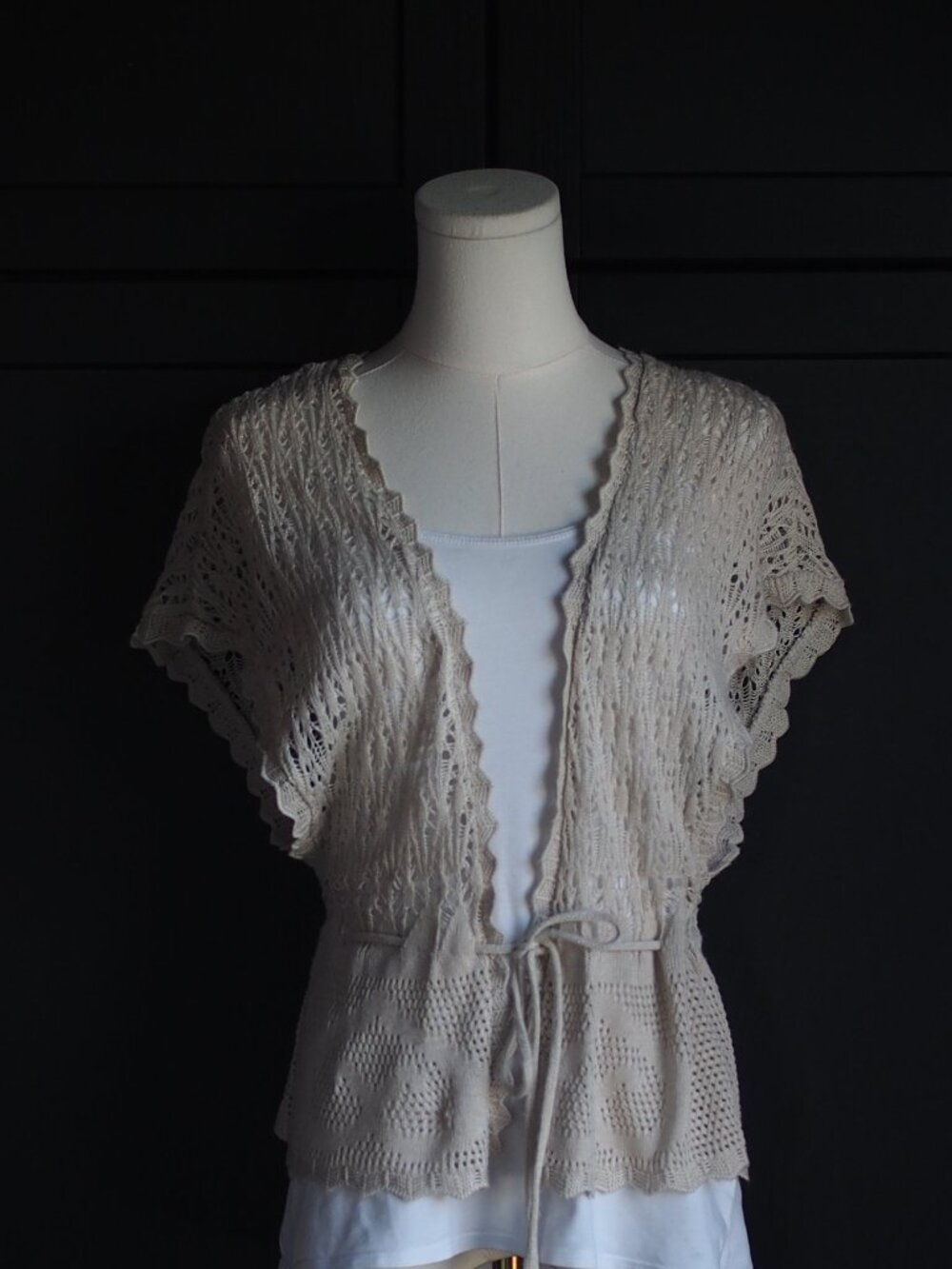 Xhilaration | Y2K Vintage Xhilaration Crochet Knit Tie-Front Cardigan